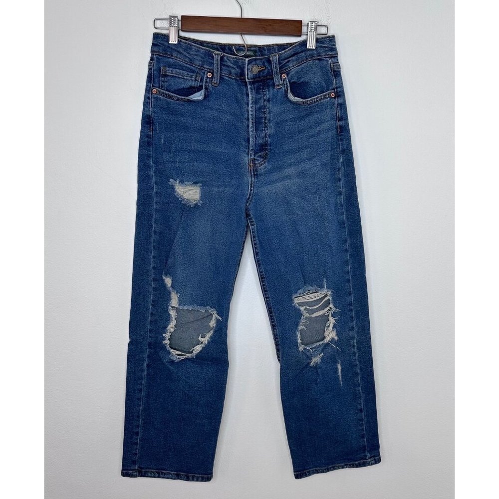 Wild Fable Highest Rise Jeans Women 6 Straight Leg Ripped